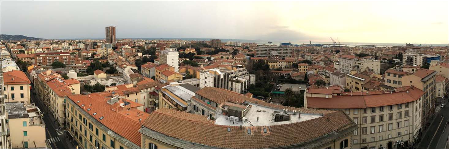 Vista di Livorno dallo studio